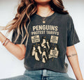 Penguins Protest Tariffs Tee, Political Satire Shirt