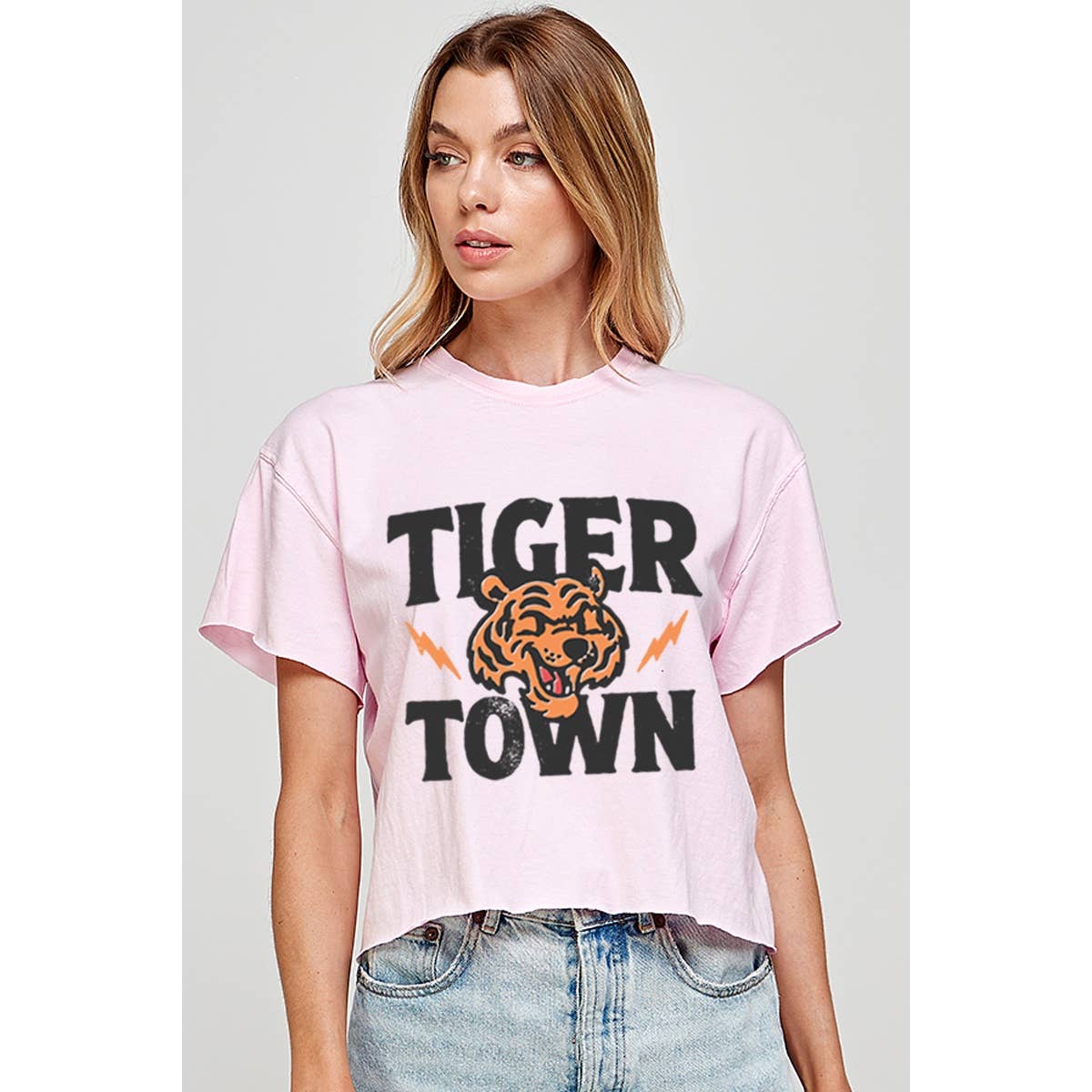 Tiger Town Vintage  Graphic Crop Top