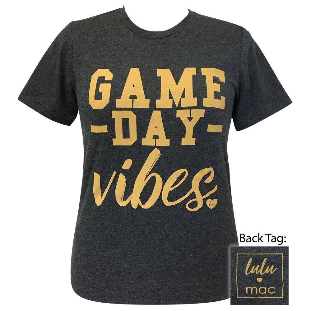 Lulu Mac-Game Day Vibes-Dark Grey Heather SS-LM31