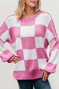 Round Neck Long Sleeve Sweater Sweaters For Women
