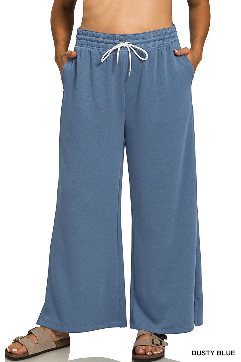 ...0826 Plus Scuba Drawstring Pants w/ Side Pockets SI-26797