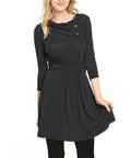 ..SI-512 Plus Size Button Empire-Waist Tunic -