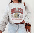 San Fran Football Retro Crewneck - Vintage Sf Niners Sweatsh