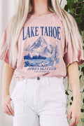 Lake Tahoe Apres Ski Club Mineral Graphic Long Crop Top