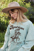 American Cowgirl Thermal Vintage Pullover