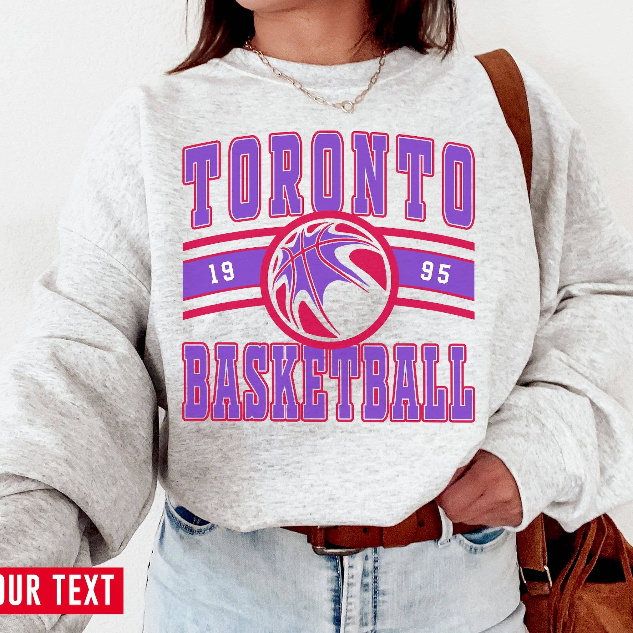 Vintage Toronto Raptors Basketball Sweatshirt For Fans