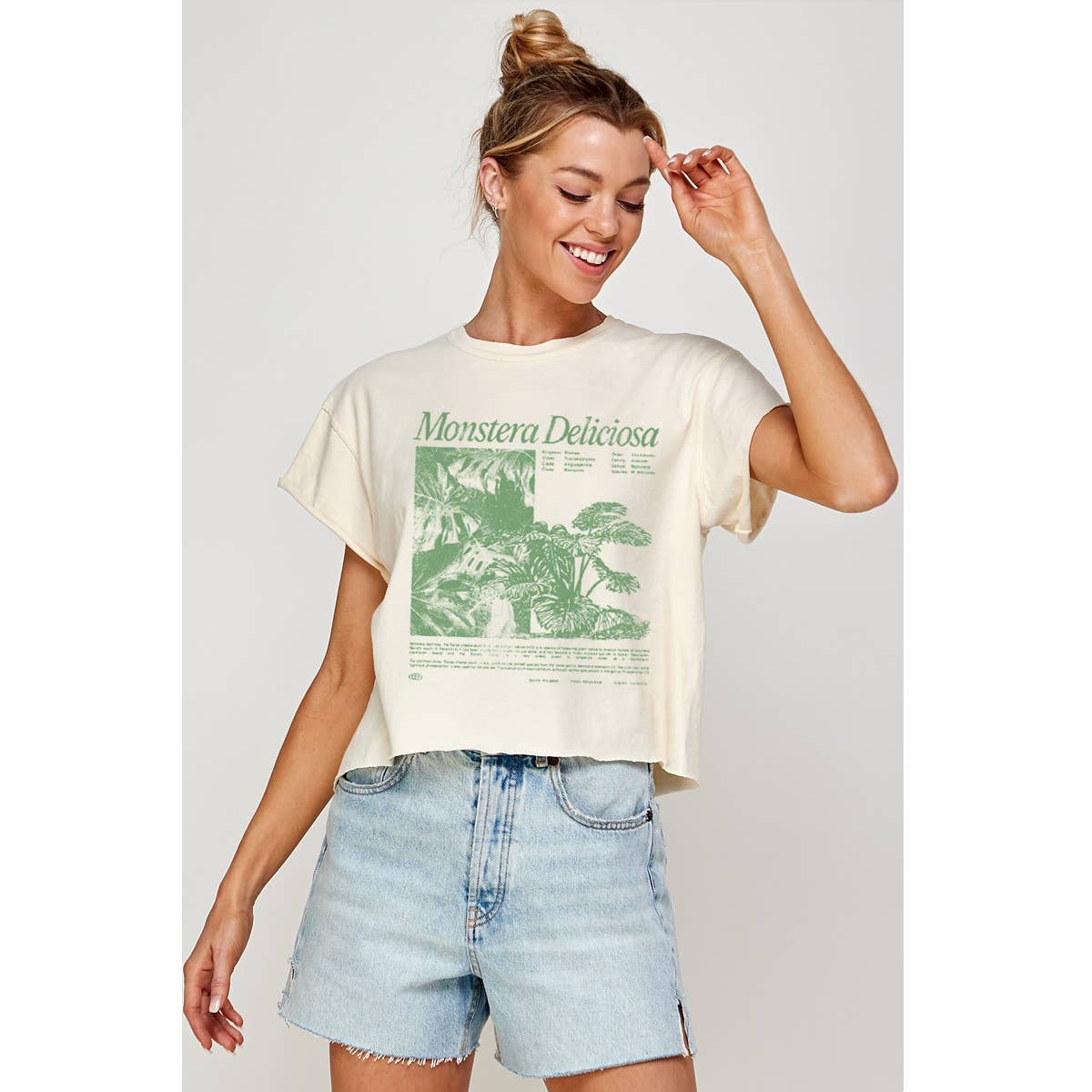 Monstera Plant Graphic Crop Top