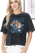 Vintage Tiger - Mineral Wash Cropped Top