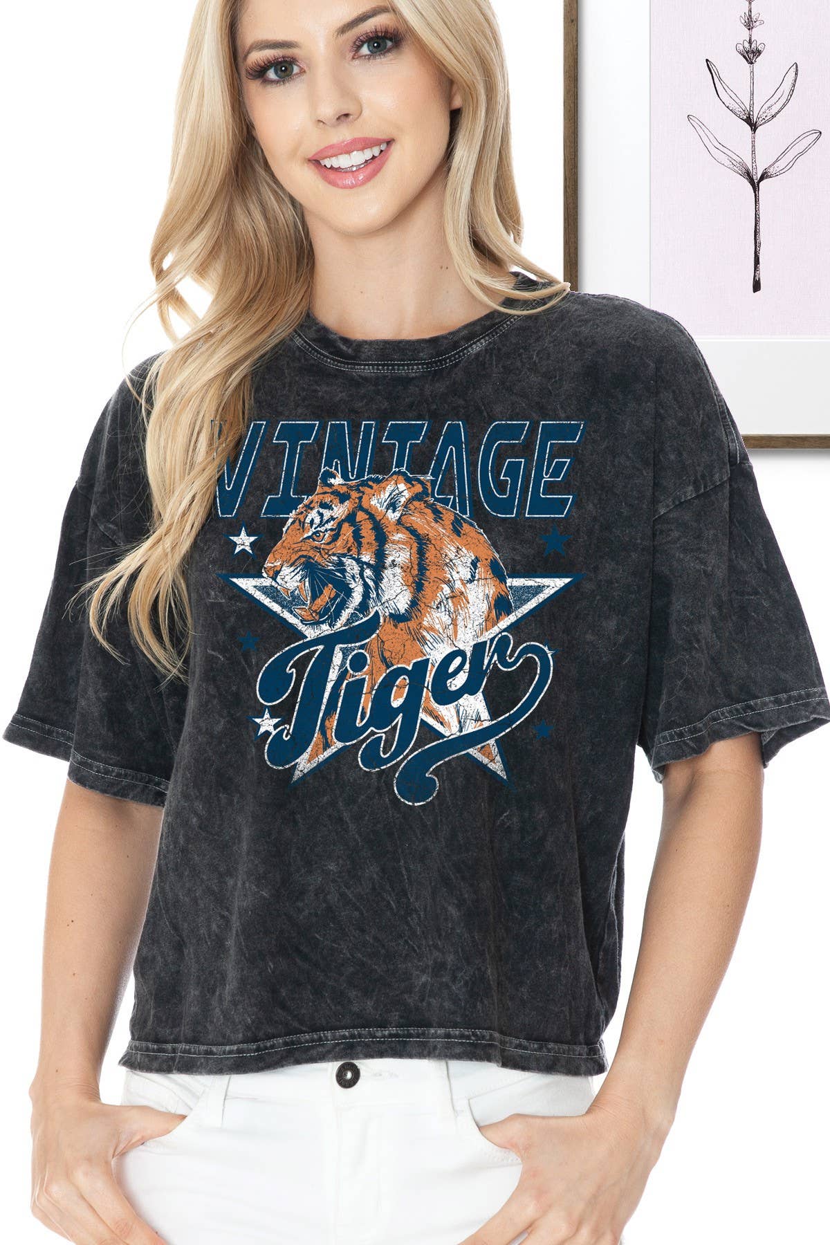 Vintage Tiger - Mineral Wash Cropped Top