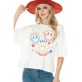 Stay Positive Graphic Cropped Top