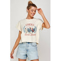Chicka Boom Boom Vintage Graphic Crop Top
