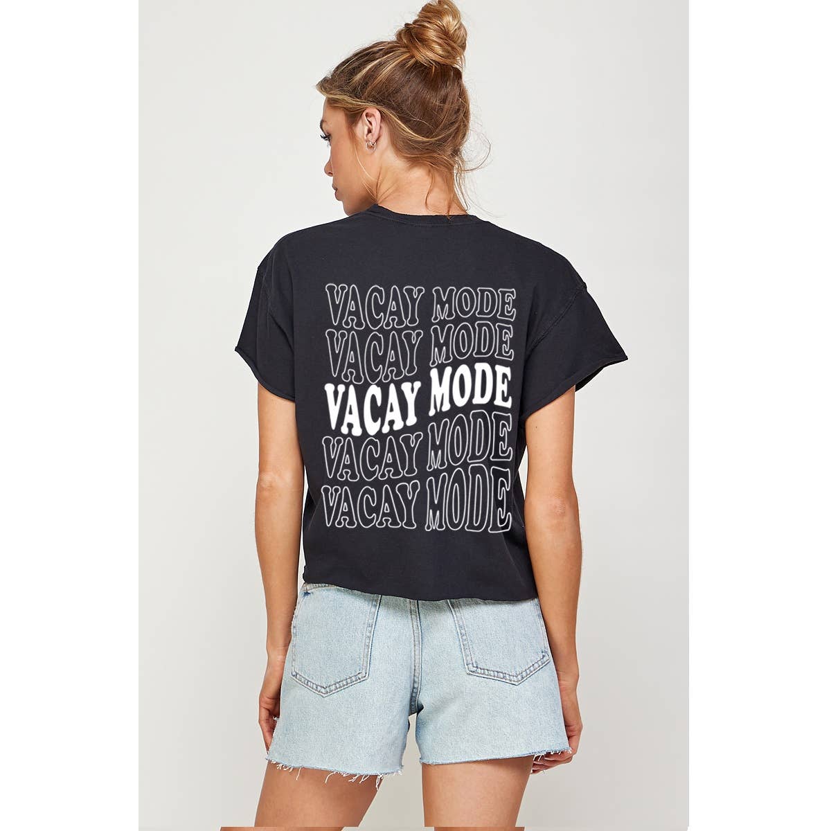 Vacay Mode Vintage Graphic Crop Top