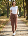 0219 Elastic Waistband Cotton Jogger Pants w/ Pockets SI-29002