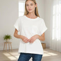 0225 Cuffed Front Pocket Short Sleeve Tee SI-29094