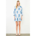 Long Sleeve Floral Pattern Tiered Dress
