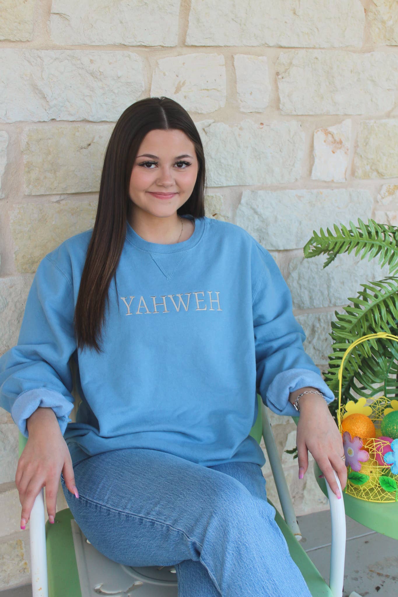Yahweh Embroidered Sweater