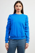 Ruched Sleeve Knit Top