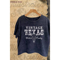Vintage Texas  Vintage Graphic Mineral Wash Crop Top