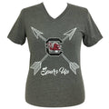 Arrows Spurs Up Grey Sc Short Sleeve V-Neck Tee