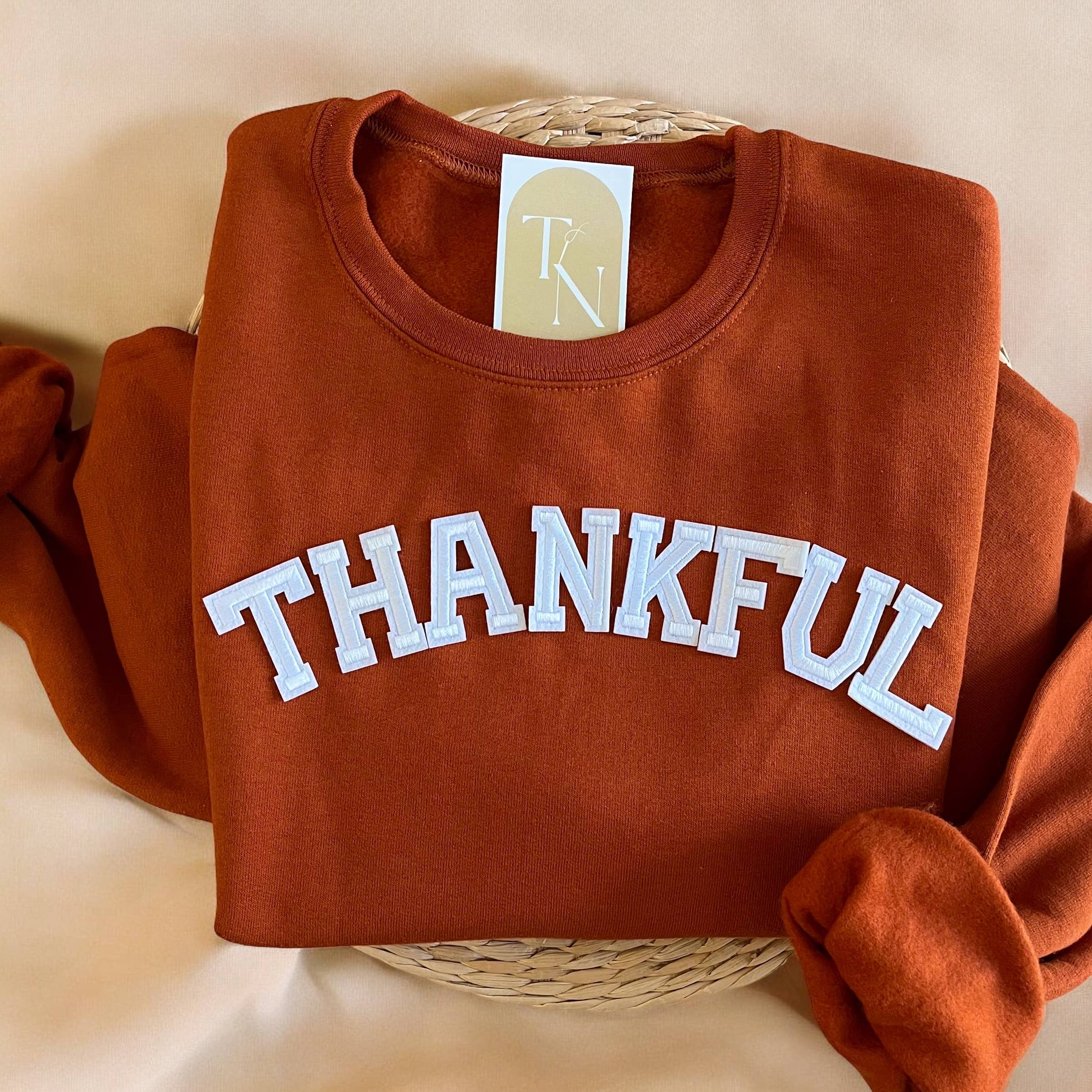 Thankful Sweatshirt, Fall Thanksgiving Sweatshirt