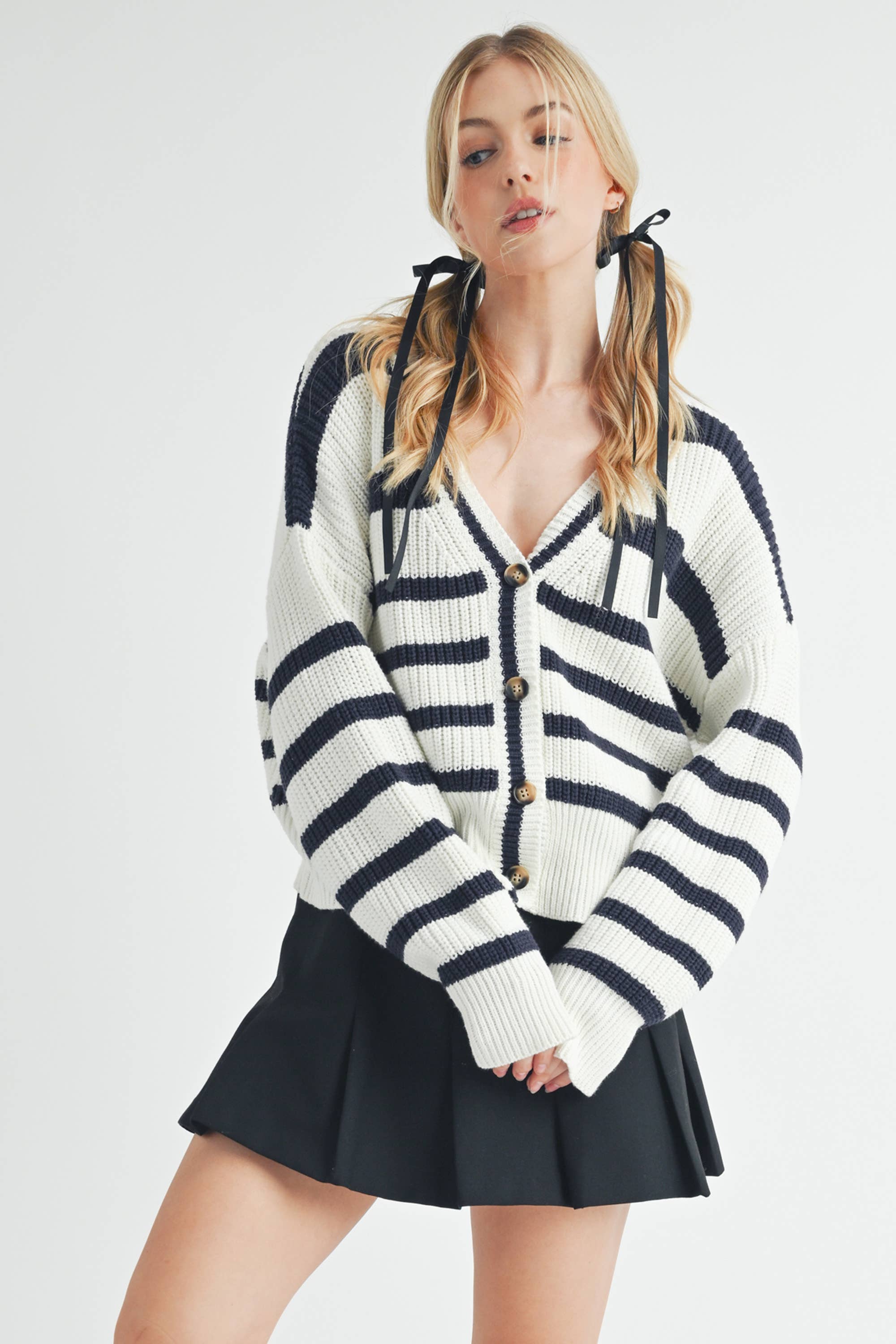 3202ED Bona Striped Cardigan 3