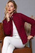 .0805 Suede Piping Rib Quilted Padding Jacket SI-24818