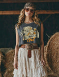 Honky Tonk Gal Midriff Boxy Muscle Crop Top