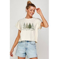 Merry and Bright Christmas Vintage Graphic Crop Top