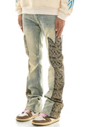 Jacquard Flare Jeans