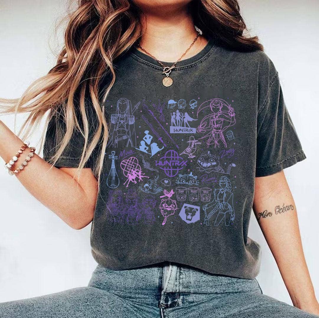 Kpop Demon Hunter Huntrix Outline Shirt