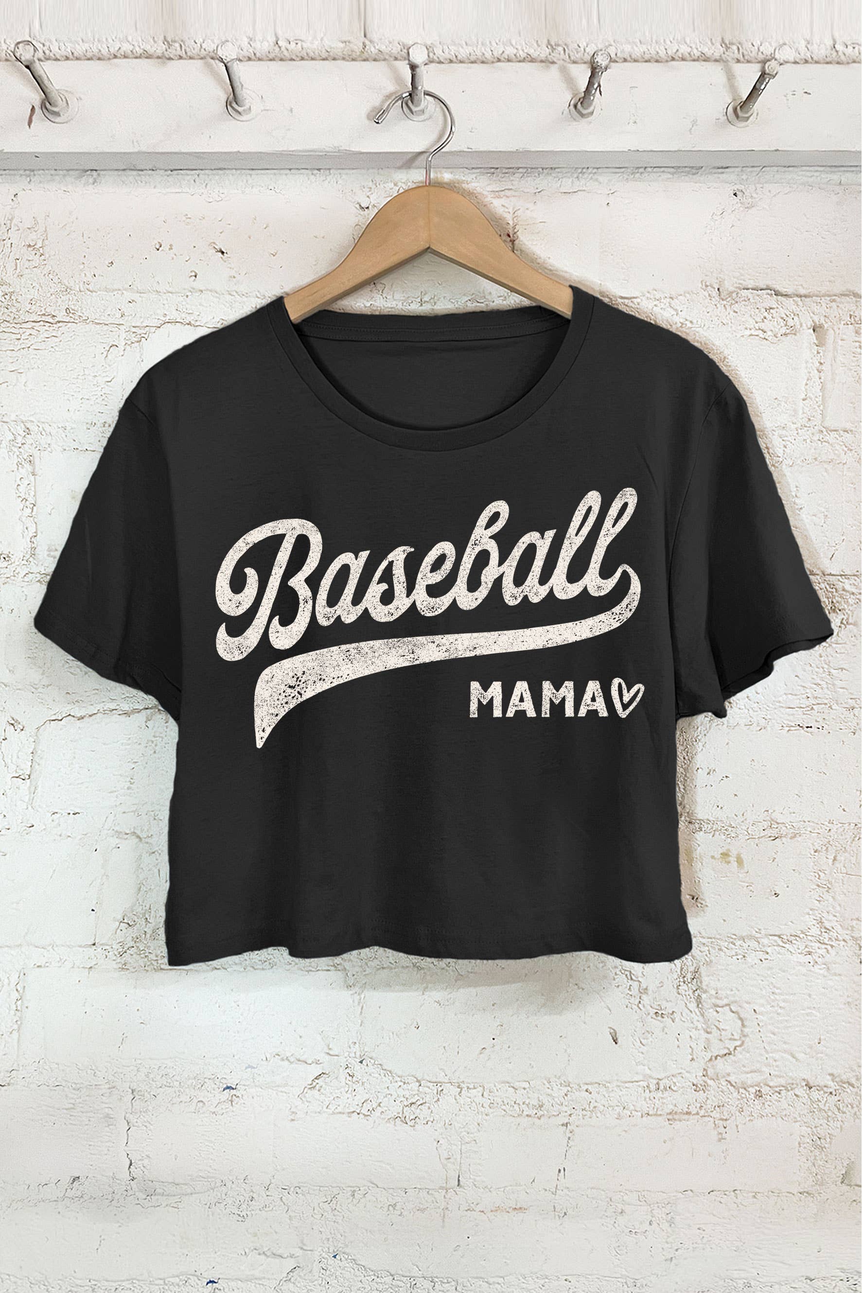 Baseball Mama Graphic Short Crop Top