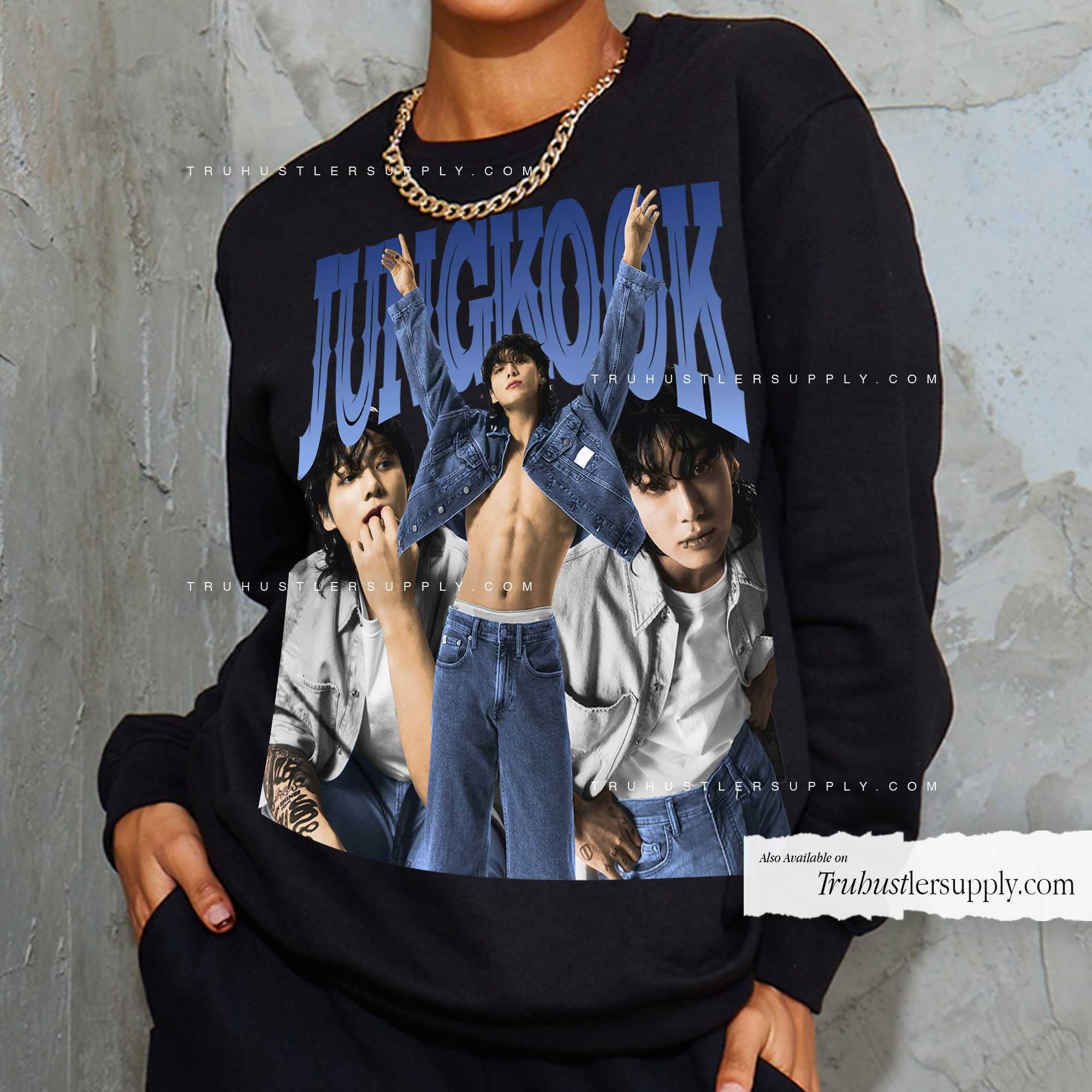 Jungkook Inspired Vintage Retro Sweatshirts Bad Boy 90s Grap