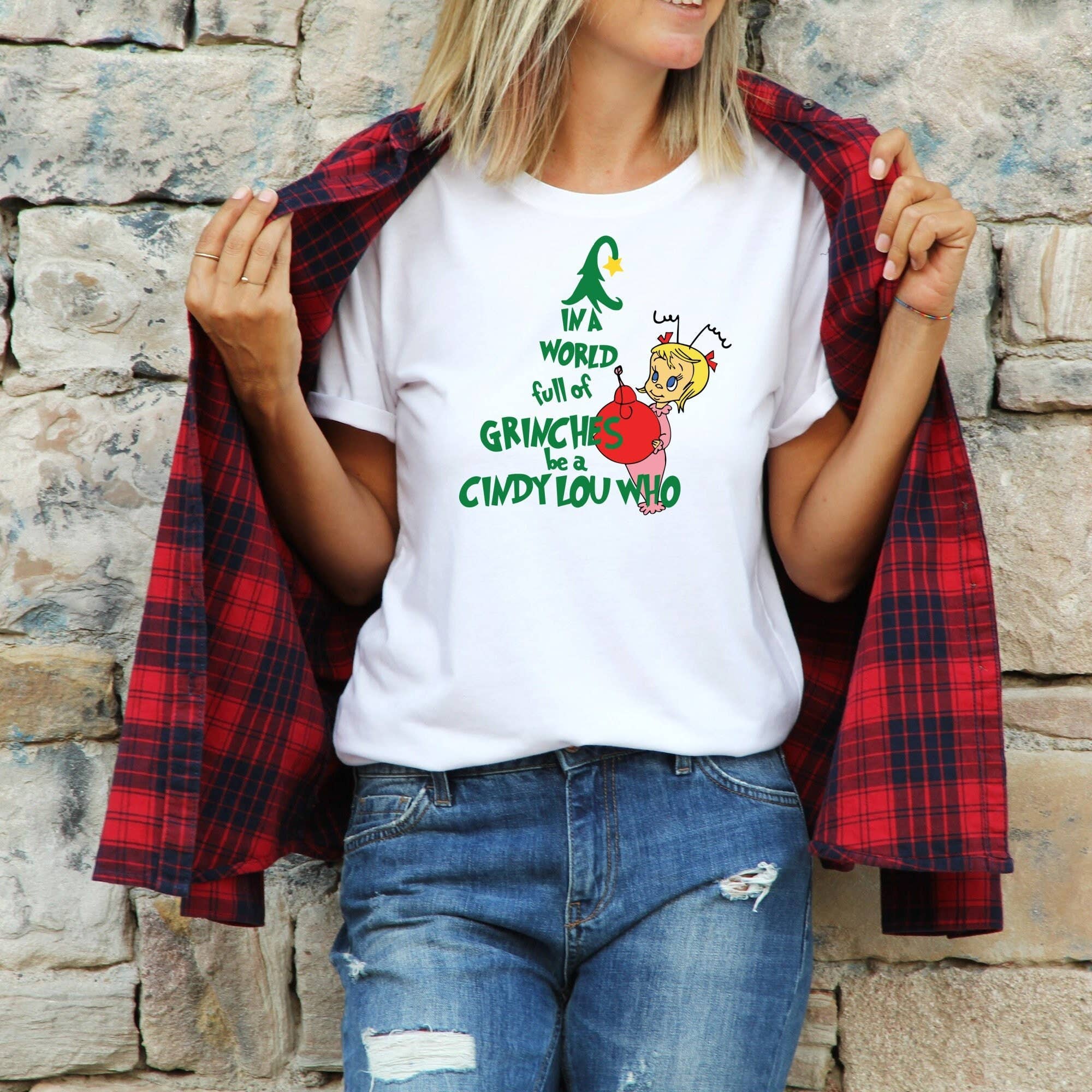 Christmas Cindy Lou Who T-Shirt in A World Full of Grinches