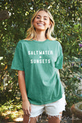 Saltwater and Sunsets Oversized Graphic Top