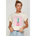 New York Vintage Graphic Crop Top