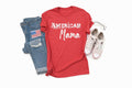 American Mama Red Bella USA Patriotic Graphic Tee