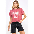 Crop Till You Drop Vintage Graphic Crop Top