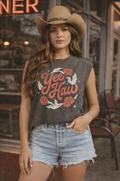 Yee Haw Boxy Muscle Crop Top