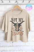 Not My First Rodeo Graphic Long Crop Top