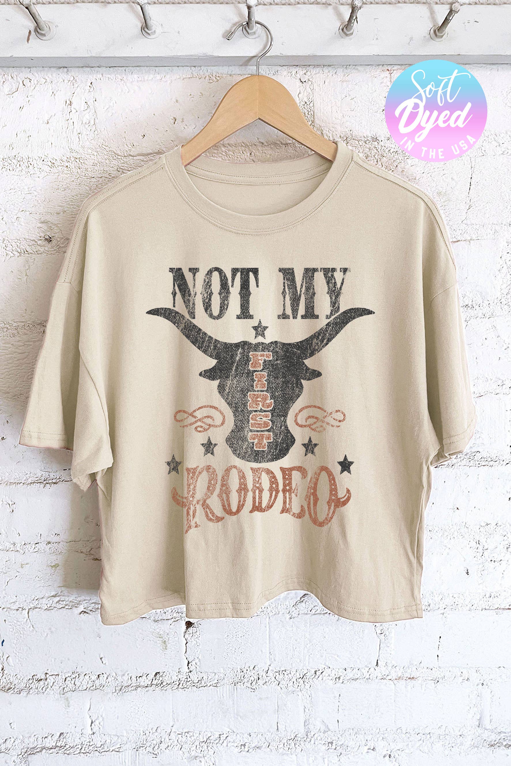 Not My First Rodeo Graphic Long Crop Top