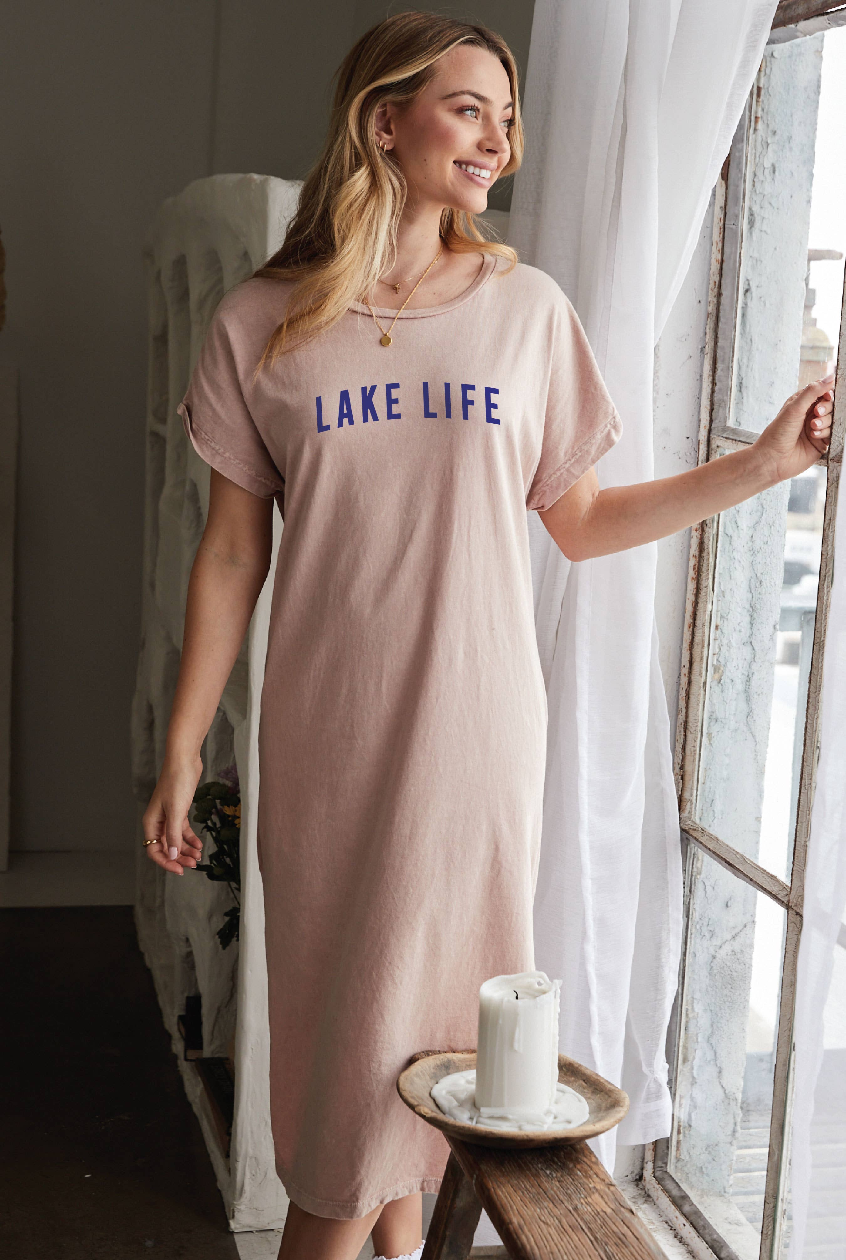 Lake Life Mineral Graphic Dress