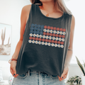 Vintage Flower Flag, Fourth of July, America USA Tank Top