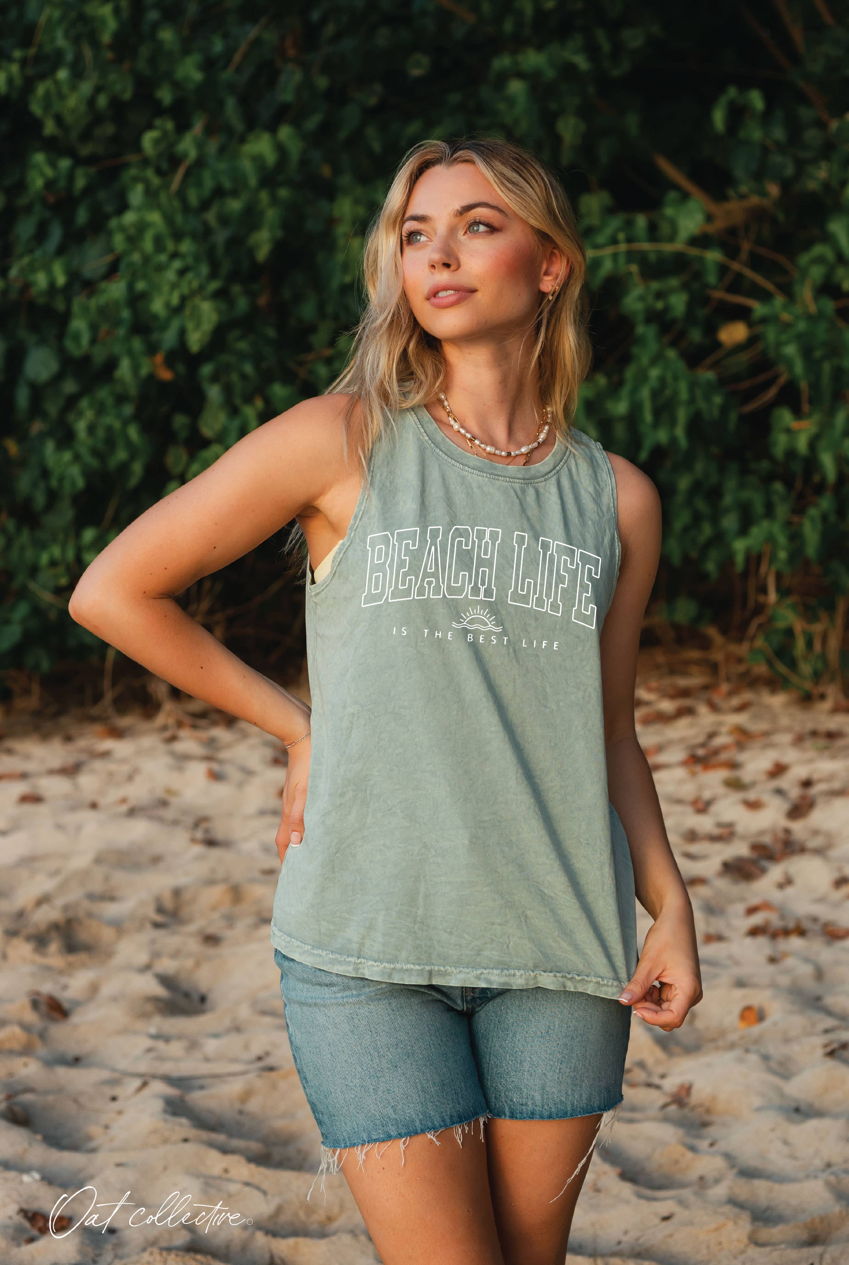 Beach Life Is the Best Life Mineral Graphic Tank Top