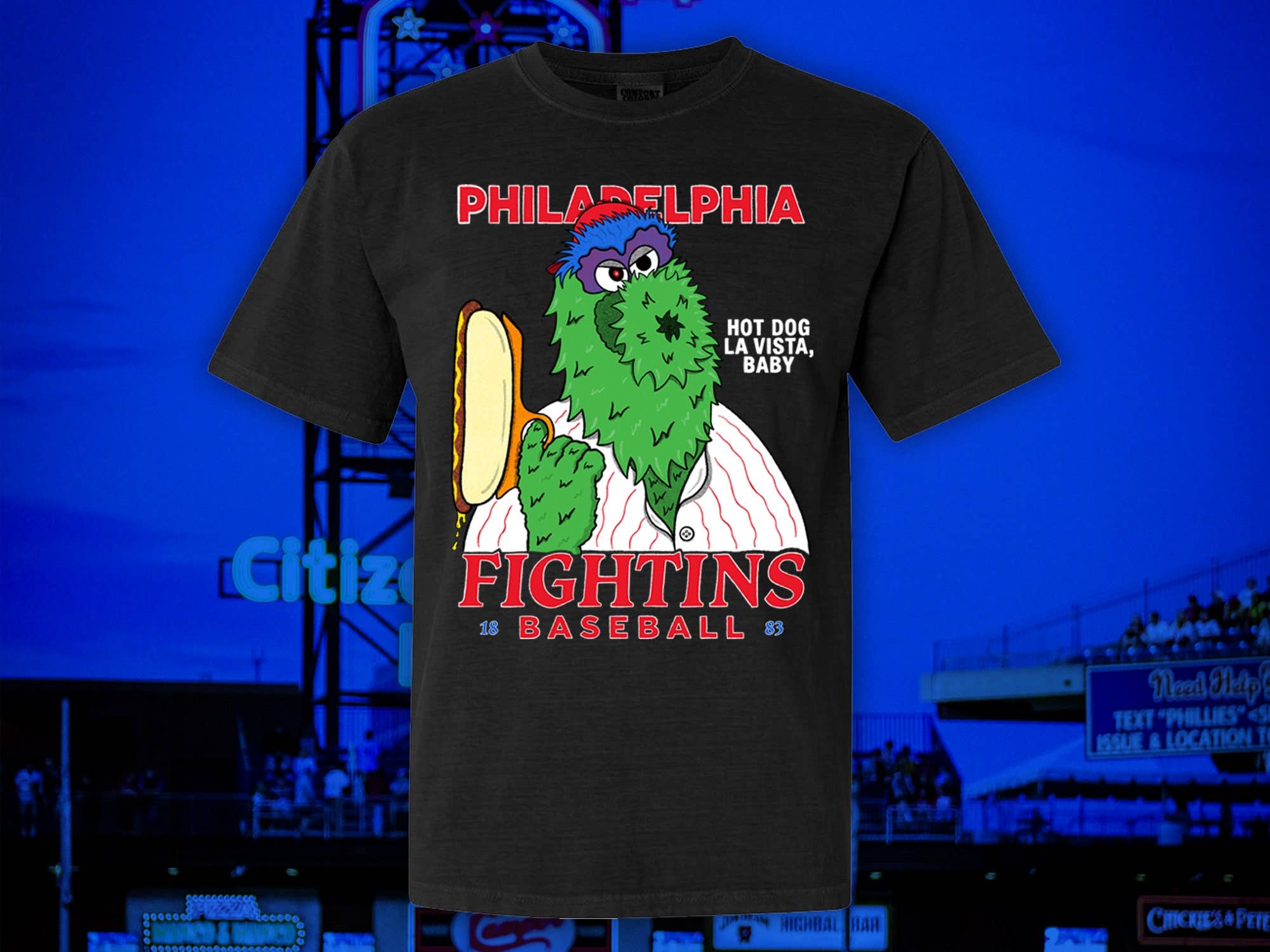 Hot Dog La Vista Baby Philly Phanatic T-Shirt - Mlb