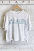 Beach Bum Puff Graphic Long Crop Top