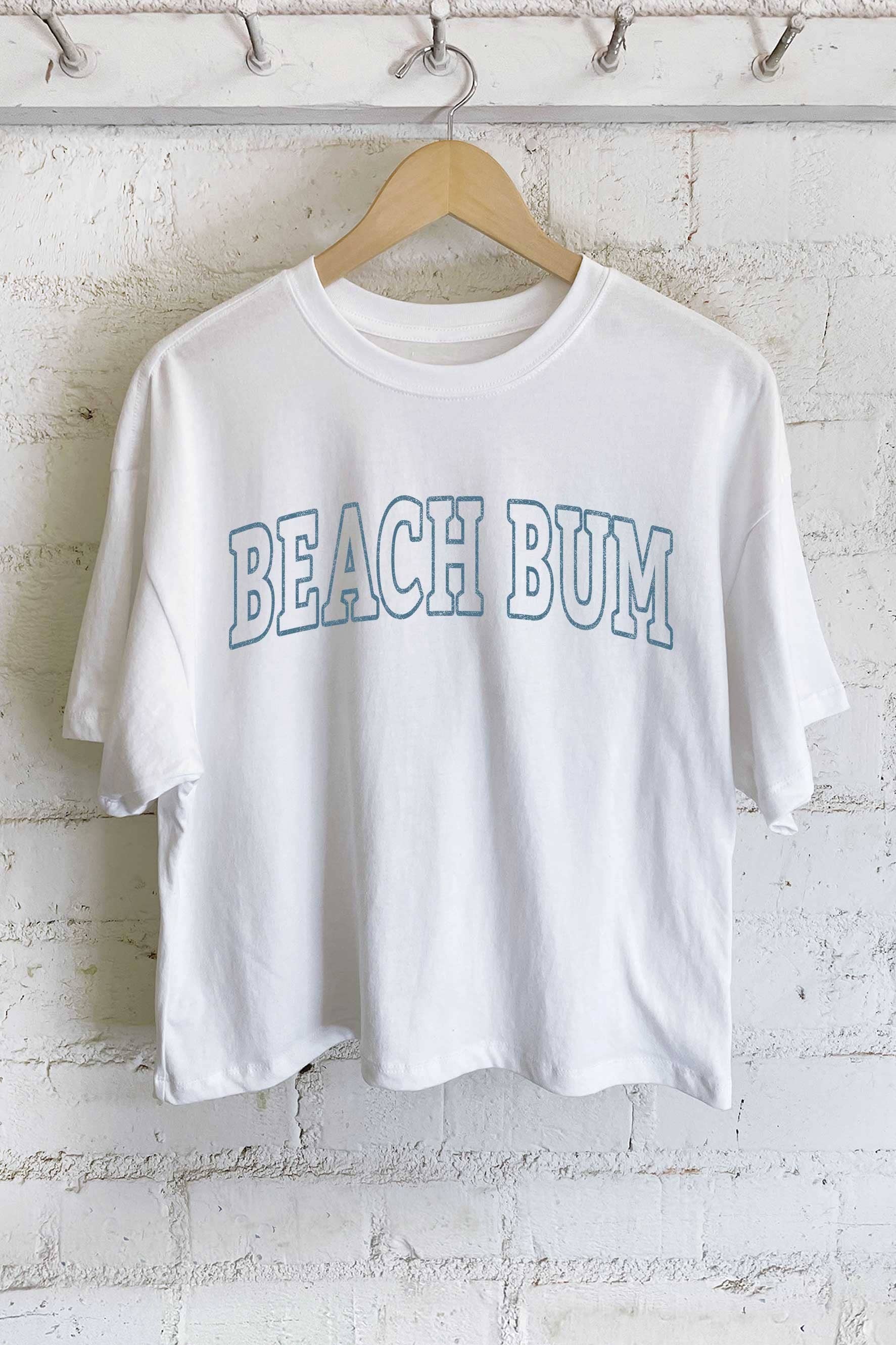 Beach Bum Puff Graphic Long Crop Top