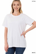 .0723 Cotton Short Sleeve Boyfriend Round Neck Tee SI-26293