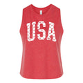 USA Stars Racerback Crop Top Tank
