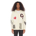 Collegiate Cardigan Sweater in Winter White