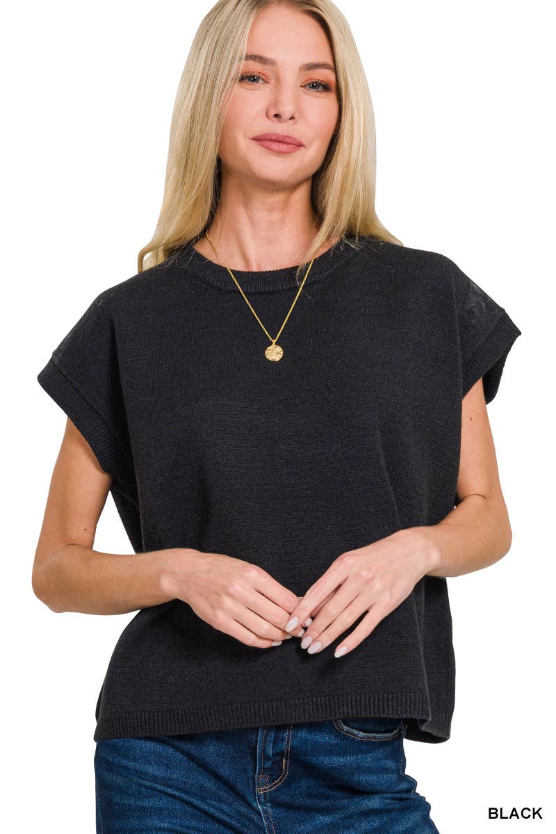 Viscose Short Sleeve Sweater